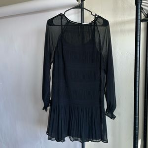 MNG Black layered dress, long sleeve gorgeous - US size 4